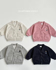 Bear Embroidery Cardigan