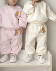 You Smile Fleece Top Bottom Set