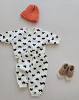 Fleece Heart Candy Top Bottom Set