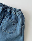 Ribbon Falling Denim Pants