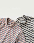 Stripe Half Turtleneck Tee