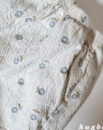 Washed Flower Baggy Pants