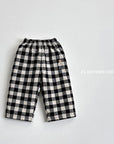 Check Bear Embroidery Pants