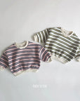 Stripe Fleece Sweatshirt