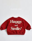Happy Embossed Sweatshirt