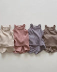 Waffle Summer Set – Two-piece top and shorts