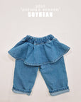 Wide Skirt Denim Pants