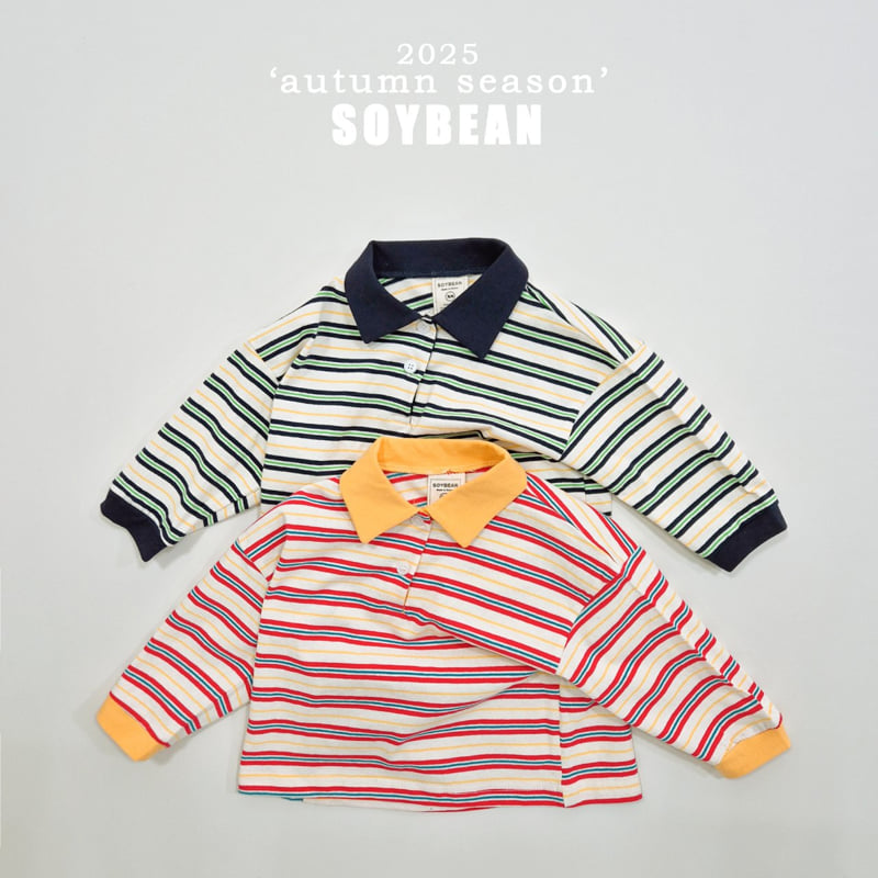 Raglan Collar Tee – Gestreiftes Shirt mit Polokragen