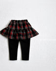 Check Skirt Leggings