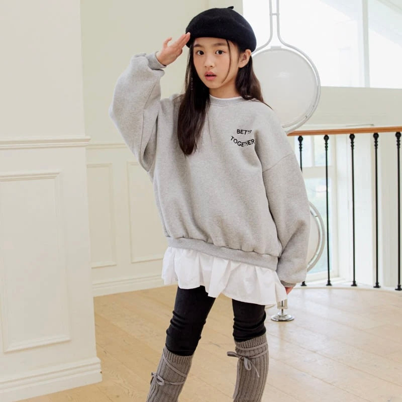 Embroidered Check Fleece Sweatshirt