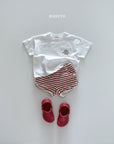 Striped Terry Rib Shorts