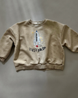 Rocket Universe Sweater – Pigment-Dye mit Raketen-Print