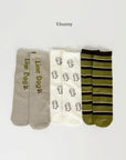Line Dog Socks Set