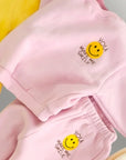 You Smile Fleece Top Bottom Set