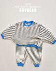 Pointed Stripe Top Bottom Set