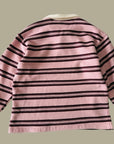 Striped Collar Fleece Tee