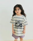 Stripe Meow Tee
