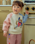 Fleece Embroidery Raglan Tee