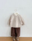 Peach Warm Mock Neck Tee