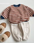 Fleece Stripe Sweatshirt