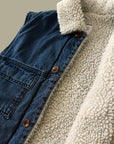 Teddy Button Denim Vest