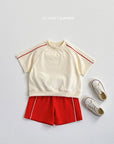 Stripe Raglan Short Sleeve Tee