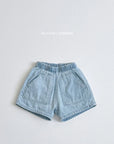Slub Denim Shorts