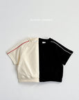 Stripe Raglan Short Sleeve Tee