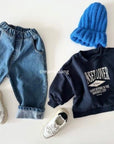 Fleece Denim Baggy Pants