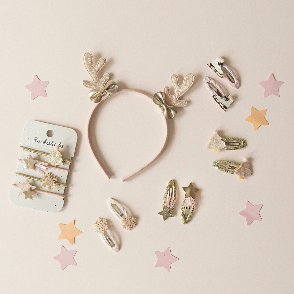 Frosted Shimmer Xmas Tree Clips
