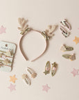 Frosted Shimmer Xmas Tree Clips