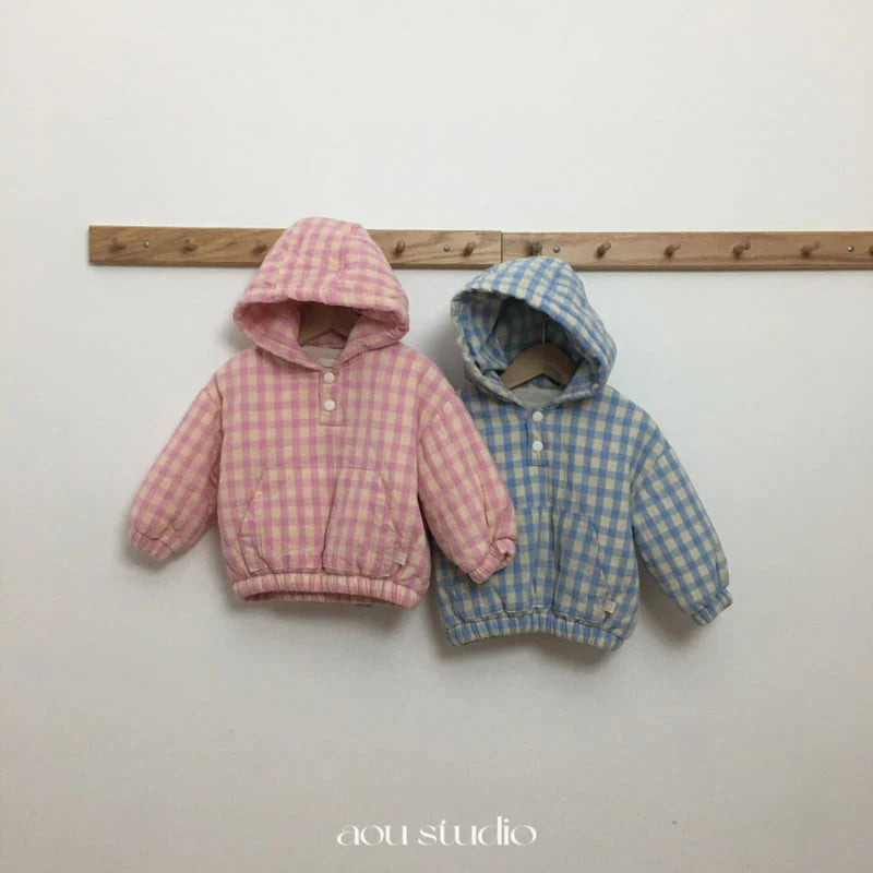 Check Padded Anorak