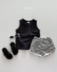 Striped Terry Rib Shorts