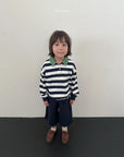 Striped Collar Sweatshirt