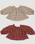 Little Foxx – Dudie Check Smocked Blouse