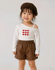 Little Foxx – Heart Unbalance Shoulder Tee