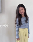 Little Foxx – Striped Rib Button Tee