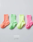 Little Foxx – Neon Ribbed Socks