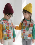 Little Foxx – Printed Sleeve Colorblock Tee