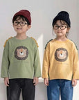 Little Foxx – Face Lion Embroidery Fringe Tee