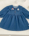 Little Foxx – Cute Embroidery Denim Dress