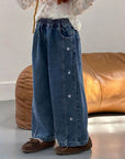 Little Foxx – Star Embroidery Loose Denim Pants