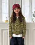 Little Foxx – Striped Hoodie Zip-up