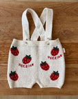 Little Foxx – Strawberry Knit Overalls