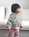Little Foxx – Striped Zip-Up Hoodie