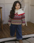 Maple Embroidery Denim Pants von Oren – Jeans für Kinder aus Korea