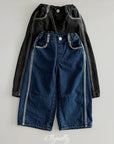 Little Foxx – Line Work Fleeced Denim Pants