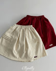 Little Foxx – Pompom Corduroy Skirt