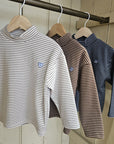 Stripe Mock Neck Tee