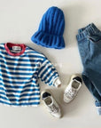Fleece Denim Roll-Up Pants